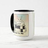 Katze in einem Buch Tasse (Vorderseite Links)