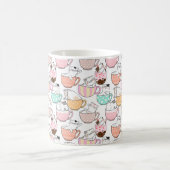 Katze in einem Cup Muster Design 01 w Kaffeetasse (Mittel)