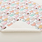 Katze in einem Cup Muster Design 01 w Sherpadecke (3/4)