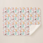 Katze in einem Cup Muster Design 01 w Sherpadecke (Vorderseite (Horizontal))