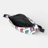 Katze in einem farbenfrohen Hutmuster Bauchtasche (Offen)