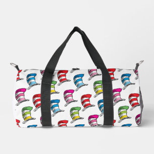 Katze in einem farbenfrohen Hutmuster Duffle Bag