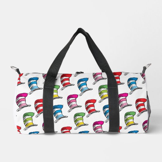 Katze in einem farbenfrohen Hutmuster Duffle Bag (Vorderseite)