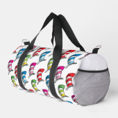Katze in einem farbenfrohen Hutmuster Duffle Bag (Rechte Ecke)