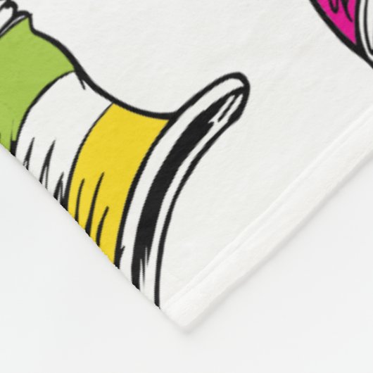 Katze in einem farbenfrohen Hutmuster Fleecedecke (Ecke)