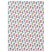 Katze in einem farbenfrohen Hutmuster Klemmbrett (Rückseite)