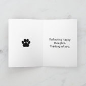 Katze in einem Fenster, das die Gedanken von dir w Karte (Innenseite)