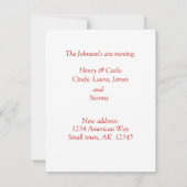 Katze in einem Fenster Neue Zuhause Flat Note Card Mitteilungskarte (Rückseite)