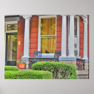 Katze in einem Fenster Poster