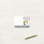 Katze in einem Flap-Cartoon Katzenlängen Post-it Klebezettel (Auf Schreibtisch)