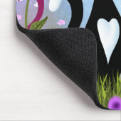 Katze in einem Garten Abstrakte Kunst Mousepad (Ecke)