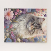 Katze in einem Garten des Staunens Puzzle (Horizontal)