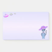 Katze in einem Hut und fliegenden Sauceron Post-it Klebezettel (Vorderseite)