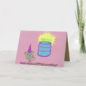 Katze in einem Kasten-Party-Geburtstag Karte (Rückseite)