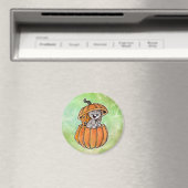 Katze in einem Kürbis Magnet (In Situ (Geschirrspüler))
