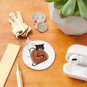 Katze in einem Kürbis Schlüsselanhänger