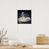 Katze in einem Raum Poster (Küche)