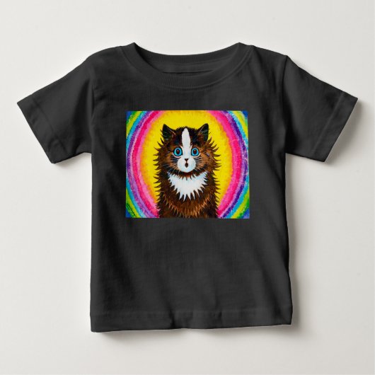 Katze in einem Regenbogen, Louis Wain Baby T - Shi Baby T-shirt (Vorderseite)