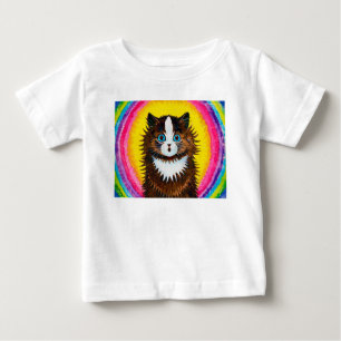 Katze in einem Regenbogen, Louis Wain Baby T-shirt