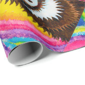 Katze in einem Regenbogen, Louis Wain Geschenkpapier (Rolleneckpunkt)