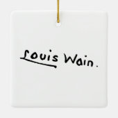 Katze in einem Regenbogen, Louis Wain Keramikornament (Rückseite)