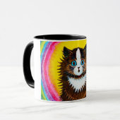 Katze in einem Regenbogen, Louis Wain Tasse (Vorderseite Links)