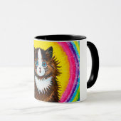 Katze in einem Regenbogen, Louis Wain Tasse (VorderseiteRechts)