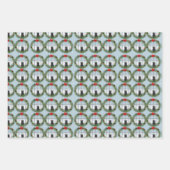 Katze in einem Weihnachtskranz Geschenkpapier Set (Vorderseite 3)