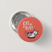 Katze in einer Ebene Button (Vorne & Hinten)