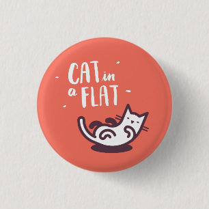 Katze in einer Ebene Button