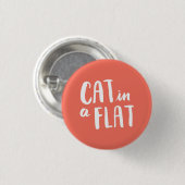 Katze in einer Ebene Button (Vorne & Hinten)