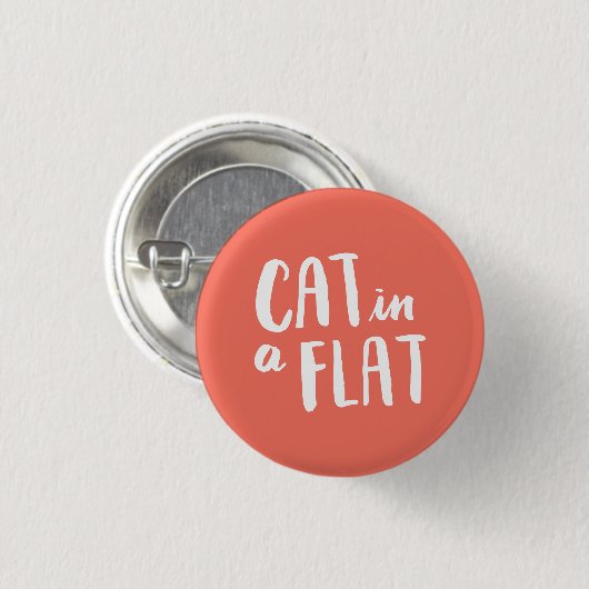 Katze in einer Ebene Button (Vorne & Hinten)