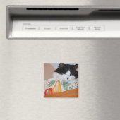 Katze in einer Fruchtschale Magnet (In Situ (Geschirrspüler))