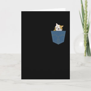 Katze in einer Jeffertasche Karte