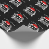 Katze in einer Kiste lustige Weihnachten Geschenkpapier (Ecke)