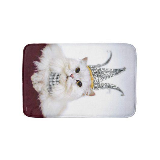 Katze in einer Krone Badematte (Vorderseite)