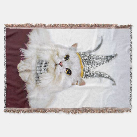 Katze in einer Krone Decke (Vorderseite)