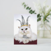 Katze in einer Krone Einladungspostkarte (Stehend Vorderseite)