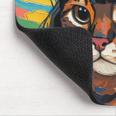 Katze in einer Perücke (#8) Mousepad (Ecke)