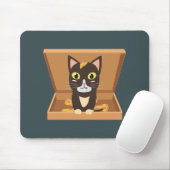 Katze in einer Pizzabox Mousepad (Mit Mouse)