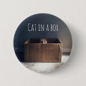 Katze in einer Schachtel. Der Zen-Katzenmeister. Button (Vorderseite)