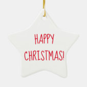 Katze in einer Schachtel Weihnachtsbaumschmuck Keramik Ornament (Hinten)