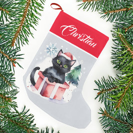 Katze in einer Schachtel Weihnachtsgeschenke Katze Kleiner Weihnachtsstrumpf