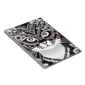 Katze in einer Schwarz-Weiß-Maske Notizblock (Rechte Seite)