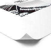 Katze in einer Schwarz-Weiß-Maske Poster (Ecke)