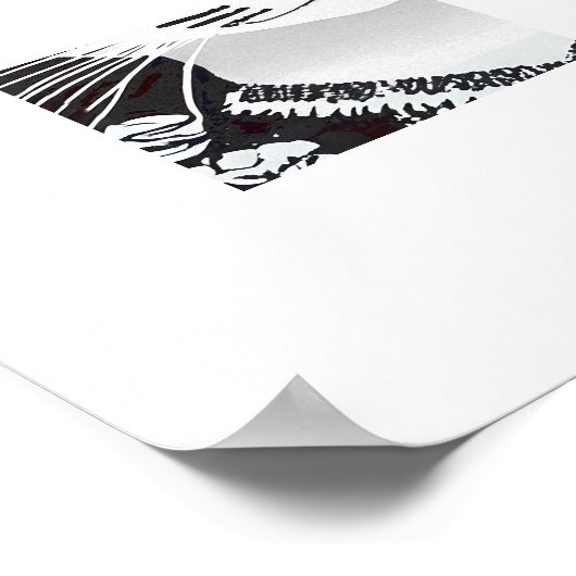 Katze in einer Schwarz-Weiß-Maske Poster (Ecke)