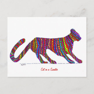 Katze in einer Sweater-Postkarte Postkarte