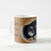 Katze in einer Tasche Kaffeetasse (Vorderseite Links)
