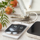 Katze in einer Tasche Schlüsselanhänger (Vorderseite rechts)