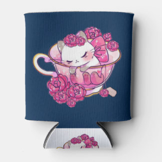 Katze in einer Tasse Tee Dosenkühler